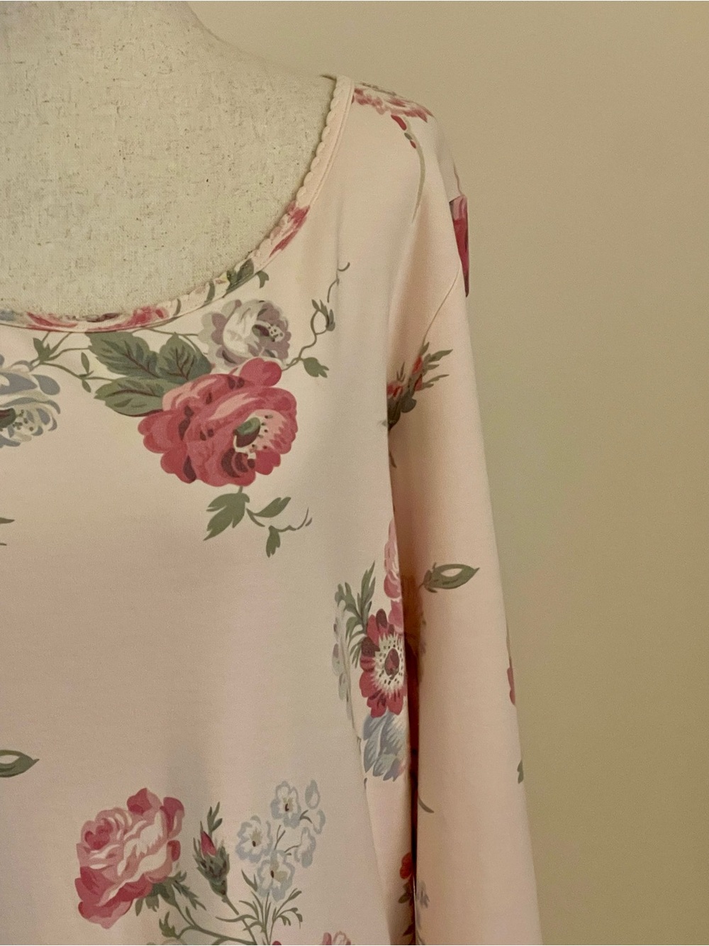VTG Talbots Intimates Floral Cottagecore Lounge Dress Gown M - Picture 2 of 10